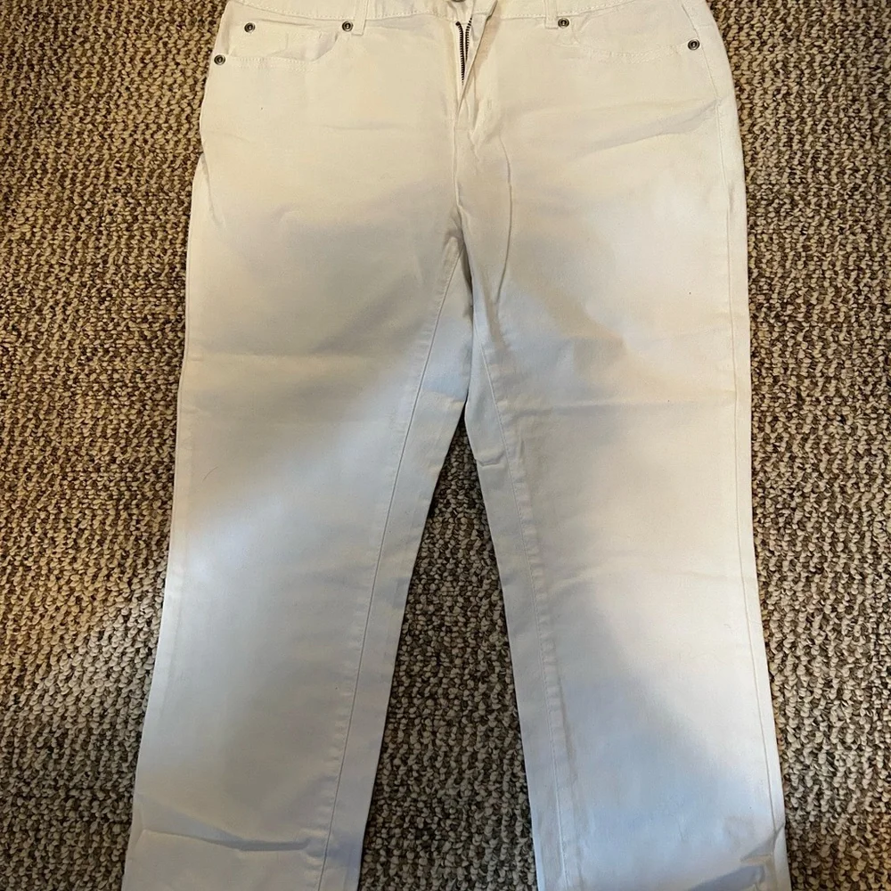 Cleo White Straight Leg Jeans Women's Size 10 - Picture 1 of 9